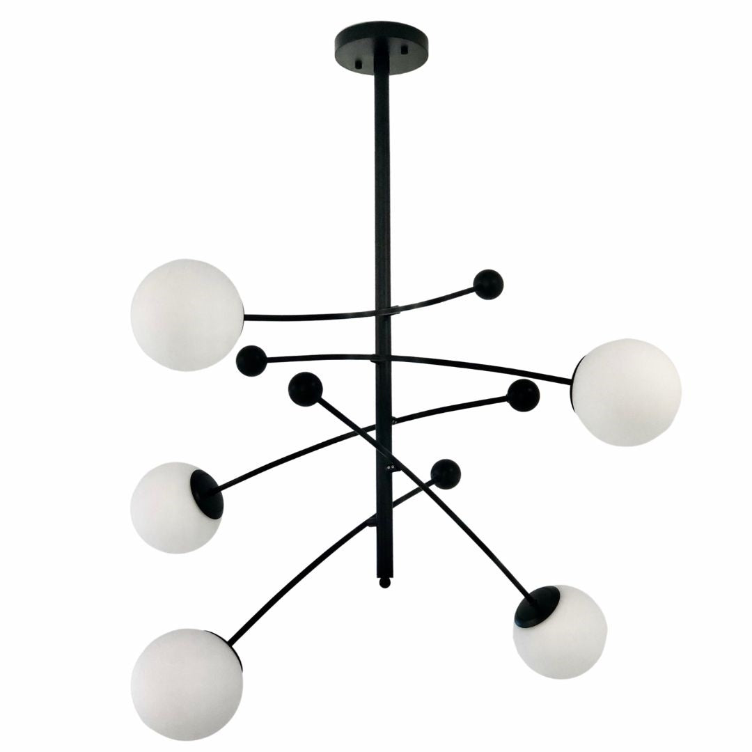 Orion Chandelier Black | Modern Chandelier – Firefly Home & Kids Lighting