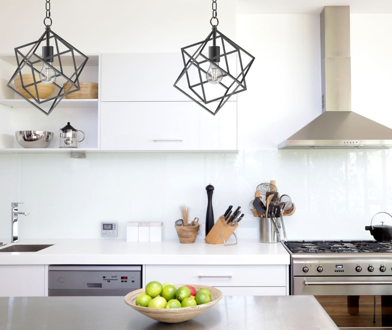 Geometric kitchen deals light