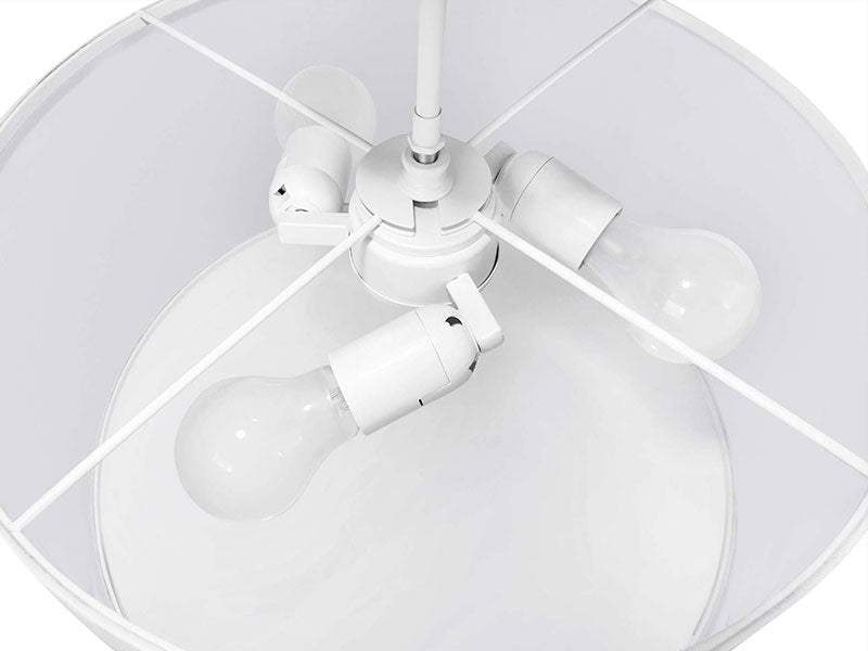 White Linen Light Fixture